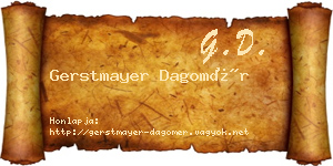 Gerstmayer Dagomér névjegykártya